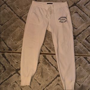 White Joggers | Abercrombie and Fitch